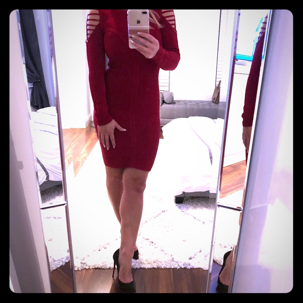 Bebe bandage red dress